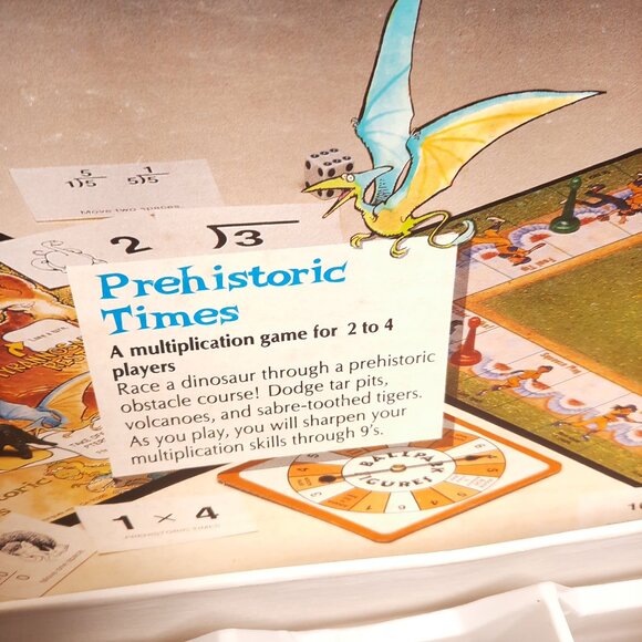 Vintage intermediate math board games Ages 7-12 Multiplication, Division, round - Picture 3 of 13